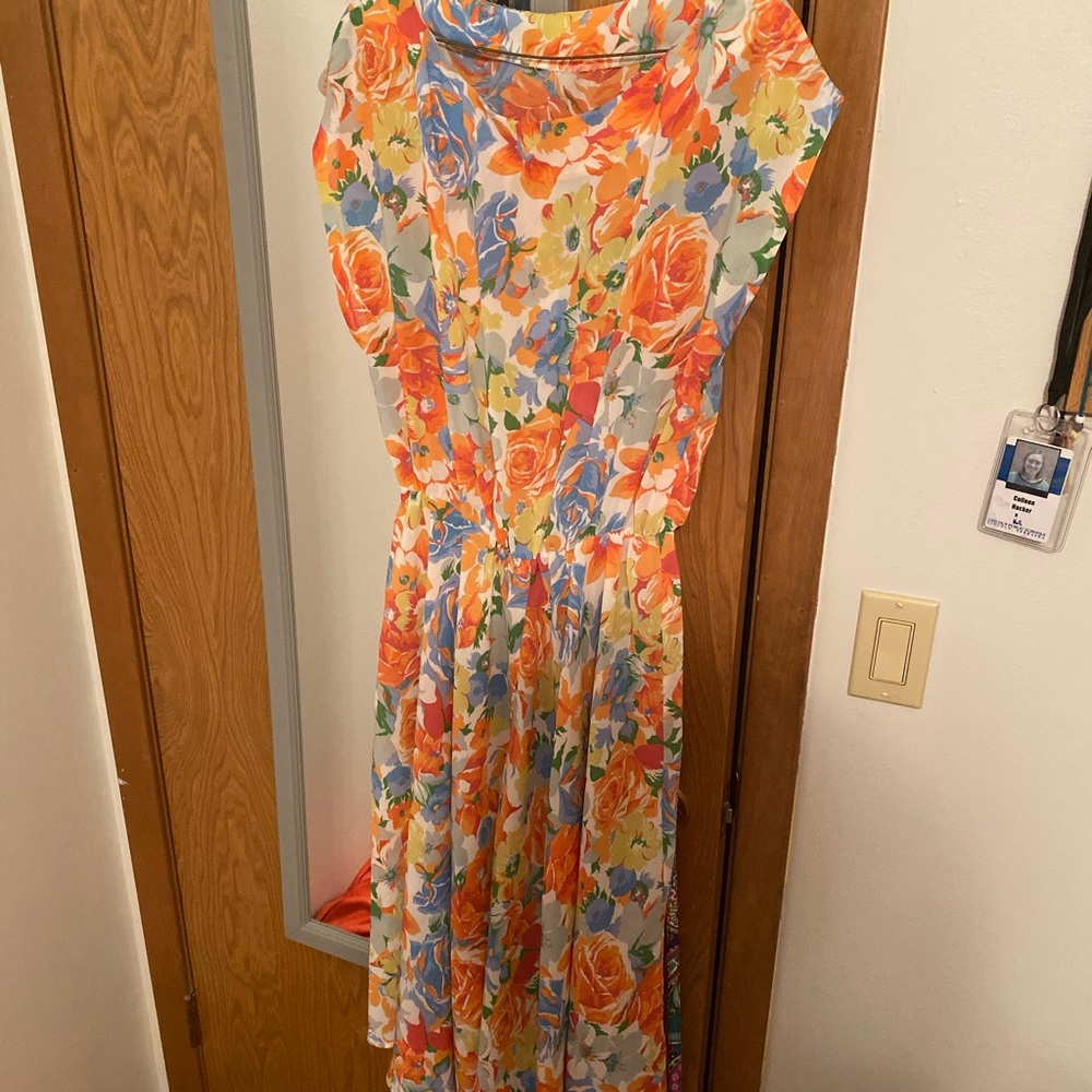Floral dress!  Hand made